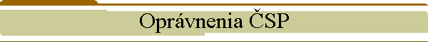 Oprvnenia SP