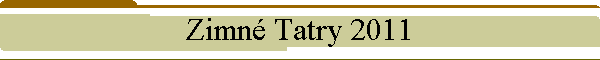 Zimn Tatry 2011