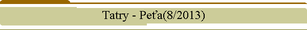 Tatry - Pea(8/2013)