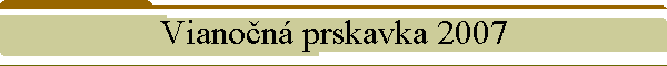 Vianon prskavka 2007