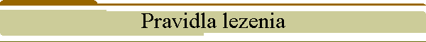Pravidla lezenia